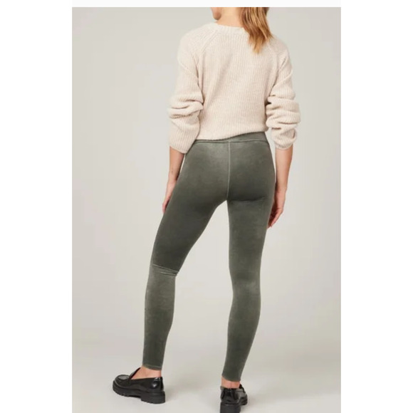 NEW~Spanx Velvet Core Shaping Leggings Pant in Dark Palm~ XS - Picture 2 of 5